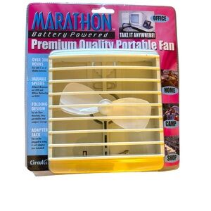 Marathon Portable Fan Vintage with White Blades NIB